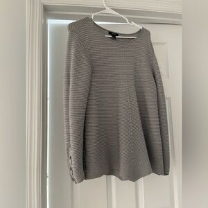 Metallic Long Sleeve Knitwear by Alfani Women’s Sweater in Gray